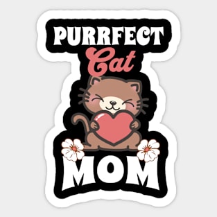 Perfect Cat Mom Sticker